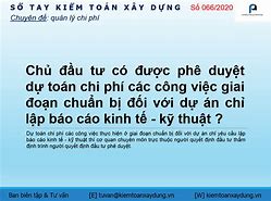 Phê Duyệt Dự Toán Chi Phí Chuẩn Bị Đầu Tư