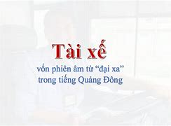 Tài Xế Trong Tiếng Anh Đọc Là